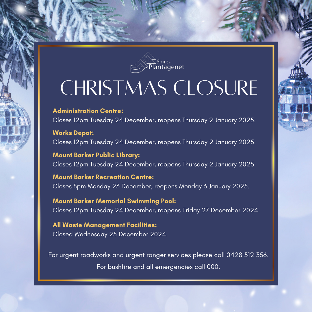 CHRISTMAS CLOSURE